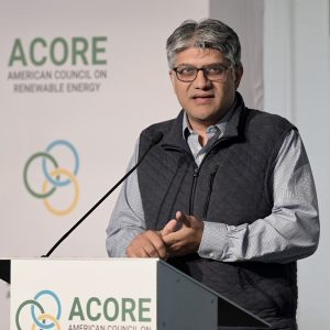 Jigar Shah, director of DOE's Loan Programs Office, at ACORE's Finance Forum on Wednesday.