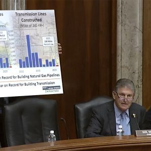 At Thursday's hearing on permitting reform, Sen. Joe Manchin (D-W.Va.) said new pipeline and transmission construction in the U.S. has hit all-time lows.