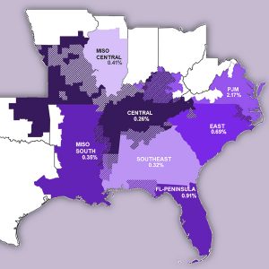 SERC annual load growth by subregion for the assessment period 2022-2031.