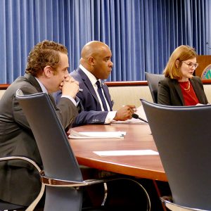 FERC Commissioners chatting before the open meeting