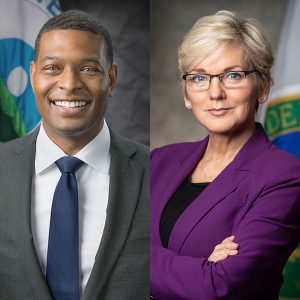 EPA Administrator Michael Regan (left) and Energy Secretary Jennifer Granholm.