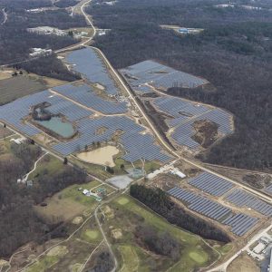 A Duke Energy Indiana solar farm near Bloomington, Ind.