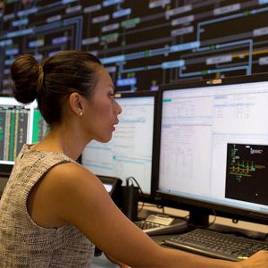 Operator inside the ISO-NE control room