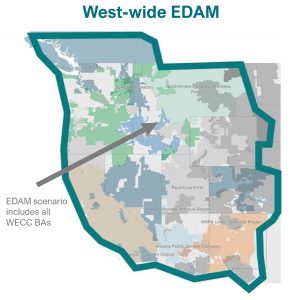 Energy Strategies estimated benefits based on the WEIM extended day-ahead market including all U.S. states in the Western Interconnection.