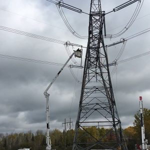 Xcel Energy line work in Northern Minnesota