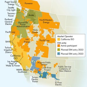 CAISO expects its real-time Western Energy Imbalance Market to include 22 participants by 2023, but it is unknown how many will participate in a day-ahead market.