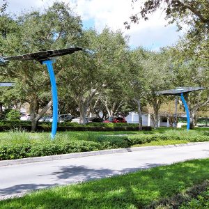 Solar panels at NextEra Energy's corporate HQ in June Beach, Fla.