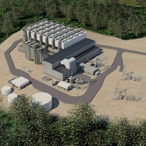 A rendering of the proposed Killingly Energy Center.