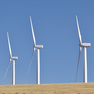 Wind turbines on Oregon's Columbia Plateau.