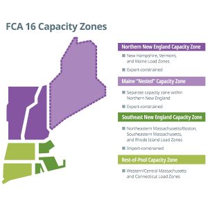 ISO-NE's capacity zones for Forward Capacity Auction 16.