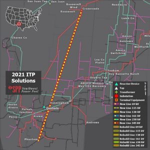 The proposed Crossroads-Phantom 345-kV project.