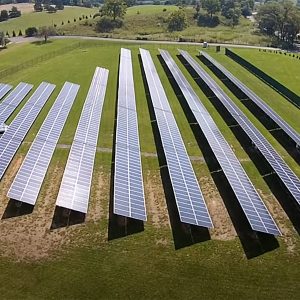 The 550-kW BARC Electric Cooperative community solar project is located near Lexington, Va.