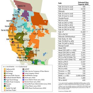 A map shows energy transfers in the WEIM in the third quarter.