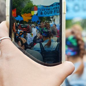 WECAN joined hundreds of people on Oct. 11 outside the White House to demand President Biden end the era of fossil fuels and call for urgent climate action.