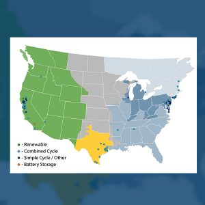 Calpine operates 76 generation plants totaling 26,000 MW, all of it natural gas except for 725 MW of geothermal capacity in California and a 4-MW solar plant in New Jersey.