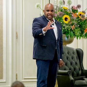 Acting FERC Chair Willie Phillips speaks during the opening sessions of the Mid-Atlantic Conference of Regulatory Utilities Commissioners (MACRUC) on June 26.