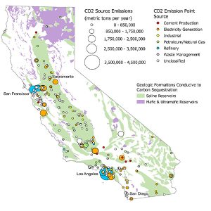 Under one requirement of SB 905, the California Geological Survey will identify high-quality locations for CO2 injection wells.