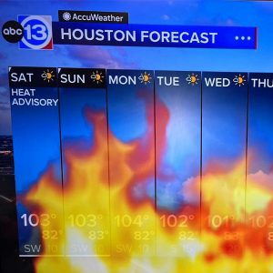 Houston weatherman's forecast for the week. 