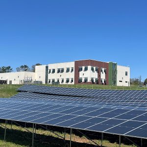 Solar array at the Workforce Training Center at Raritan Community College in North Branch, N.J.