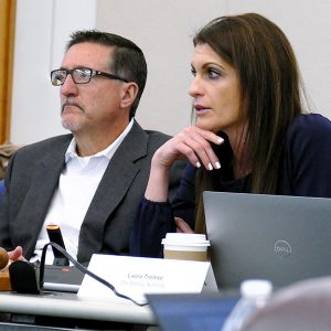 MPEC Chair Laura Trolese (right), of The Energy Authority, and Vice Chair Brian Cole, of Arizona Public Service, lead the committee meeting. 