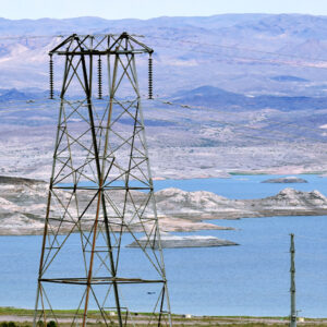 Transmission line near Lake Mead in Nevada