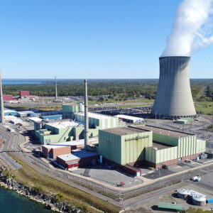 A file image shows Constellation Energy’s Nine Mile Point nuclear generating station near Oswego, N.Y. As they try to build emissions-free generation capacity within state borders, New York officials are exploring the concept of adding new nuclear power facilities.