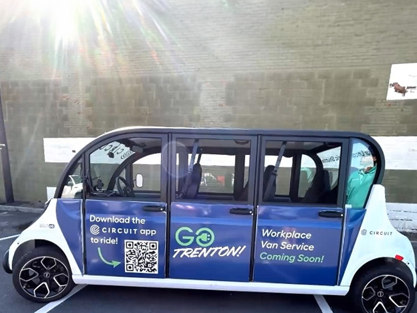 The Energy Master Plan hearing highlighted the Gem e6 on-demand electric shuttle, now being used to address the lack of car ownership and transportation options in the state capital of Trenton.