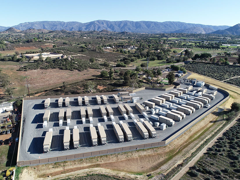 Terra-Gen's Valley Center energy storage facility in San Diego County, Calif.