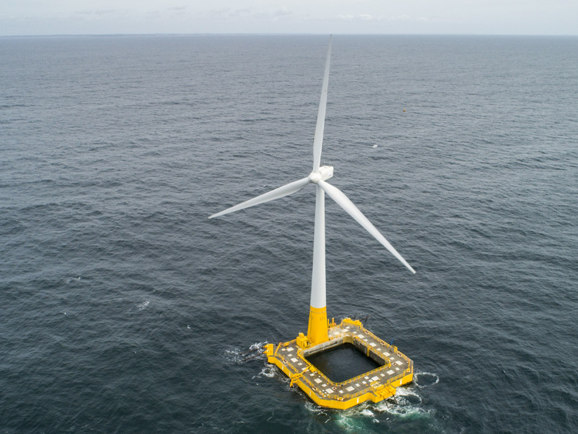 California's offshore wind strategy will require use of floating turbines, like the one pictured from the Floatgen demonstration project off the coast of France.