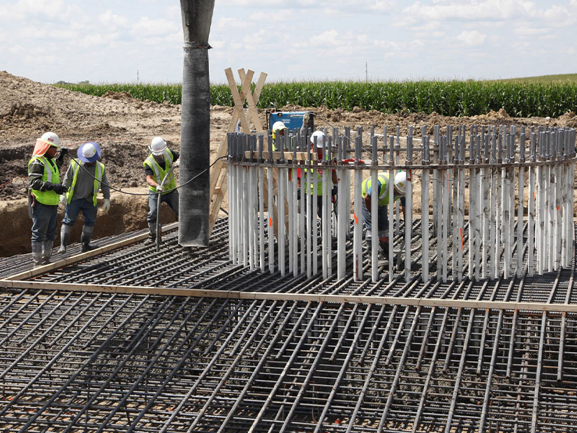The Fagen Civil Crew pours the first wind turbine foundation at the at the Palmer's Creek Wind Farm project in Minnesota in 2018. The wind farm's network upgrade agreement was among those filed unexecuted in protest over MISO's reinstating transmission owners’ right to self-fund network upgrades. 