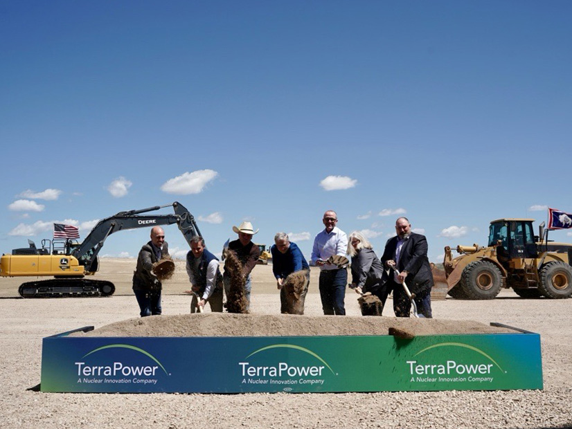 The ceremonial groundbreaking for TerraPower's advanced reactor in Wyoming on Monday.