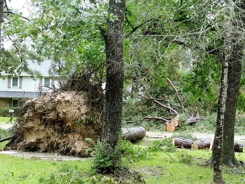 Texas companies say trees torn out by their root balls have led to much of Hurricane Beryl's damage in the Houston area.