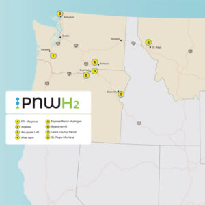 The Pacific Northwest Hydrogen Hub will consist of eight production nodes spread across Washington, Oregon and Montana.