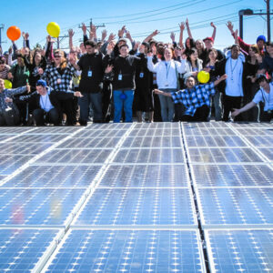 Solar panels at Rainshadow Community High School in Reno, Nev. 