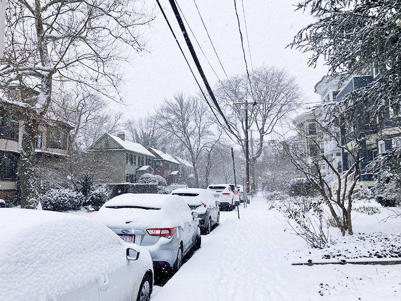 A winter storm in Boston