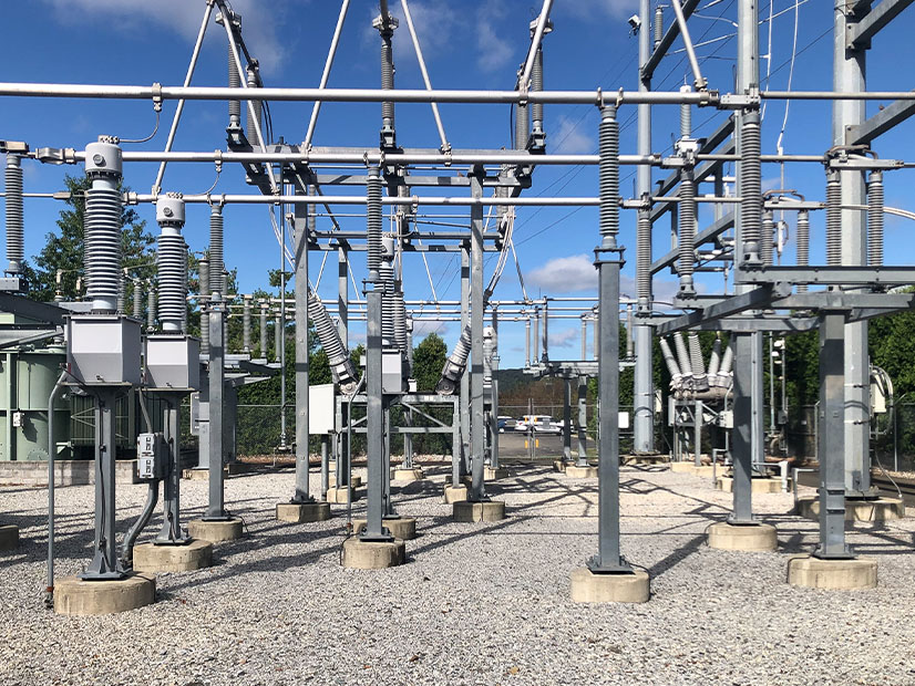 An Orange and Rockland Utilities substation is shown in Airmont, N.Y.