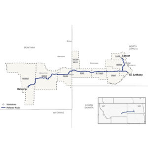 The North Plains Connector transmission project running from Montana to North Dakota is getting a $700 million GRIP award.  