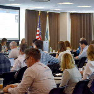 SPP presented to a packed meeting room at BPA's headquarters in June 2023 as the RTO worked with stakeholders to develop the Markets+ tariff. Participants have said they appreciated SPP's stakeholder-driven approach to designing the market.