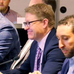 IMM David Patton (center) addresses the Markets Committee of the MISO Board of Directors on Sept. 17 