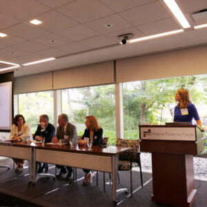 From left: Anastasia Daou, NAIOP Massachusetts; Marc Brown, Consumer Energy Alliance; William Harwood, Maine Office of the Public Advocate; Melissa Lavinson, Massachusetts Office of Energy Transformation; Alana Daly, moderator, Notheast Gas Association