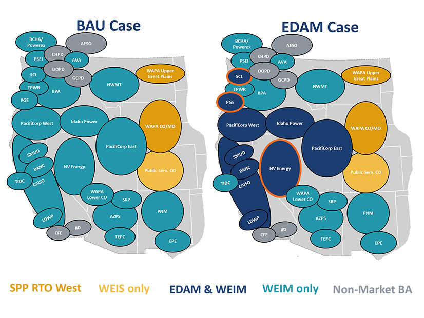 The Brattle Group's updated PacifiCorp study includes an "EDAM case" that includes three new participants in the CAISO day-ahead market.