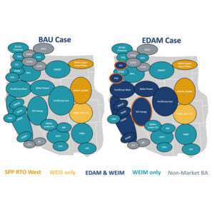 The Brattle Group's updated PacifiCorp study includes an "EDAM case" that includes three new participants in the CAISO day-ahead market.