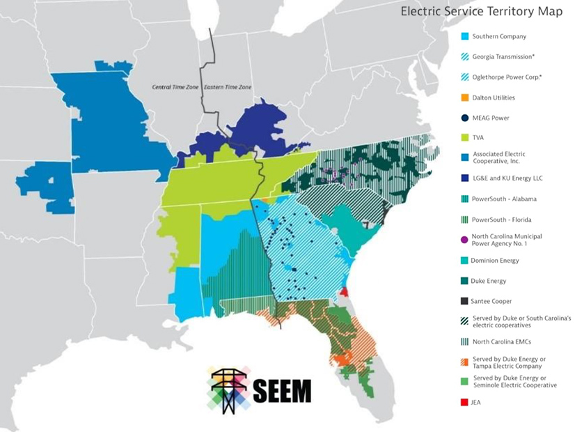 The Southeast Energy Exchange Market covers all or parts of 12 states.