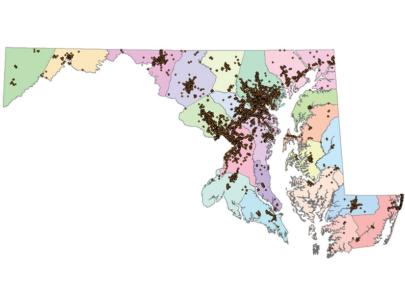 Location of buildings identified as potentially covered by BEPS