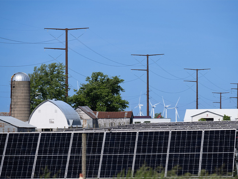 A portion of the Cardinal-Hickory Creek line passing the Badger solar fields in Grant County, Wis.