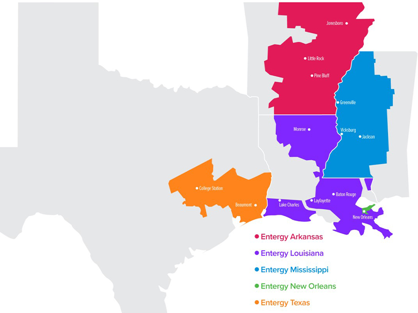 Entergy services parts of Arkansas, Mississippi, Texas and Louisiana. 