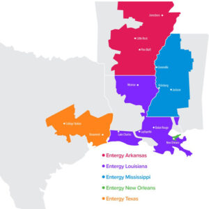 Entergy services parts of Arkansas, Mississippi, Texas and Louisiana. 