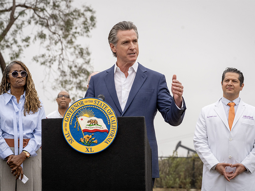 California Gov. Gavin Newsom speaking at a bill-signing ceremony on Sept. 25.