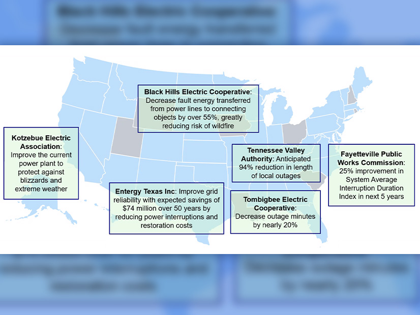 Six of the 38 Grid Resilience and Innovation Partnerships awards announced Oct. 18, highlighting the benefits in cost savings and reduced power outages in remote and disadvantaged communities. 