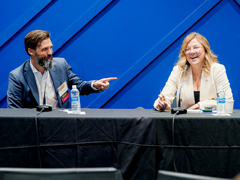 Joris Veldhoven, CEO of Atlantic Shores Offshore Wind, and Paulina O'Connor, executive director of the New Jersey Offshore Wind Alliance